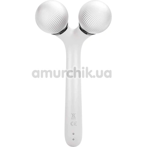 Ультразвуковий масажер Geske Sonic Facial & Body Roller 4 in 1, біло-срібний