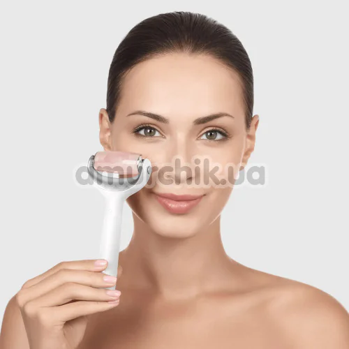 Массажер-роллер для лица и тела с микроиглами Geske MicroNeedle Face & Body Roller 9 in 1, белый