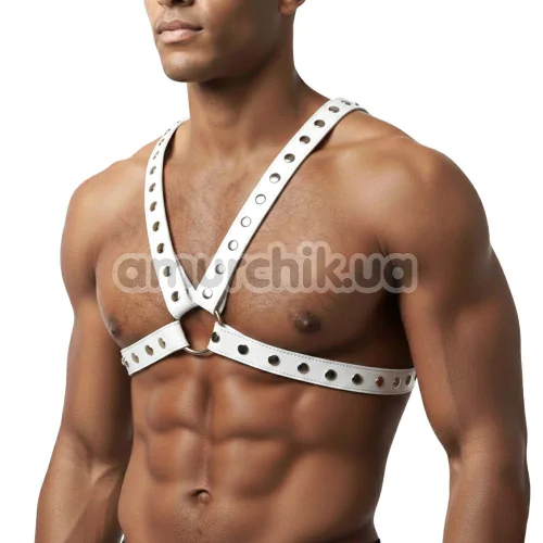 Портупея чоловіча Art of Sex Spartacus Faux Leather, біла - Фото №1