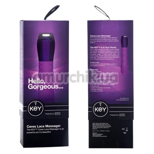 Вібратор KEY Ceres Lace Massager, фіолетовий