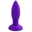 Анальная пробка с фиолетовым кристаллом Alume Silicone Textured Teardrop Anal Plug XS, фиолетовая - Фото №2
