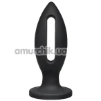 Анальна пробка Kink Lube Luge Premium Silicone Plug 6, чорна - Фото №1