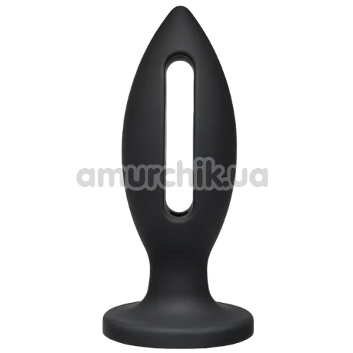 Анальная пробка Kink Lube Luge Premium Silicone Plug 6, черная - Фото №1