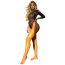 Боди Star Night Zebra Mesh Rhinestone Bodysuit, черное - Фото №9