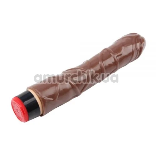 Вібратор Real Touch XXX 9 з великою голівкою, коричневий