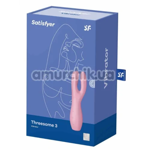 Кліторальний вібратор Satisfyer Threesome 3, рожевий
