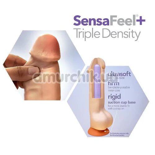Фалоімітатор Dr. Skin+ Posable Shaft 8, тілесний