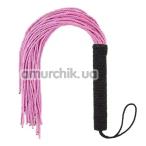 Флоггер DS Fetish Rope Flogger, розово-чёрный - Фото №1