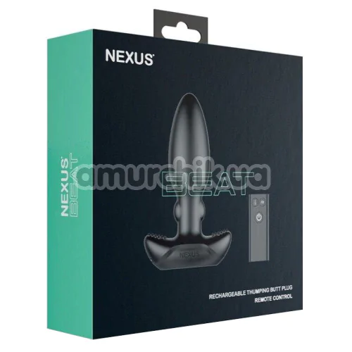Анальная пробка с вибрацией и пульсацией Nexus Beat, черная