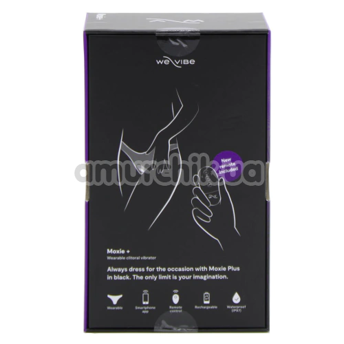 Кліторальний вібратор We-Vibe Moxie+ (ви вайб мокси плюс чорний)