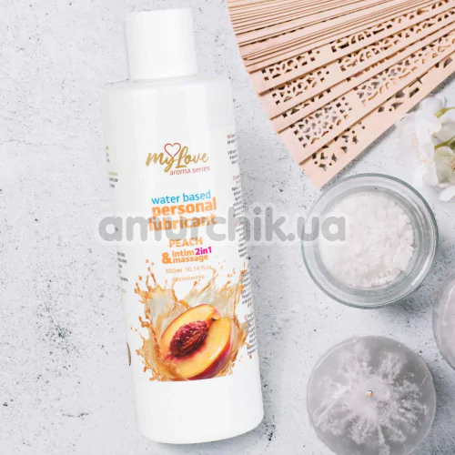 Массажный лубрикант MyLove Aroma Series Personal Lubricant 2in1 Peach - персик, 300 мл