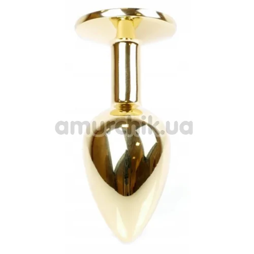 Анальная пробка с фиолетовым кристаллом Exclusivity Jewellery Gold Plug, золотая