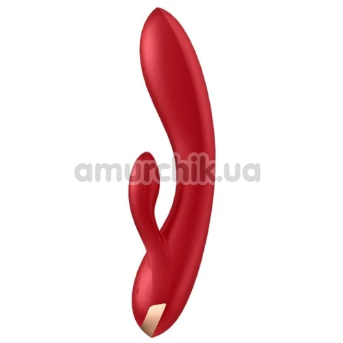 Вибратор Satisfyer Double Flex, красный