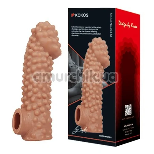 Насадка на пенис Kokos Cock Sleeve CS 004-M, телесная