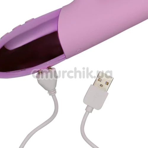 Вібратор Loveline Ultra Soft Silicone Rabbit Vibrator, бузковий