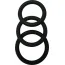 Набір з 3 ерекційних кілець Malesation Cock Ring Set, чорний - Фото №1