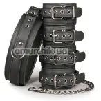 Бондажний набір Whipped Six Piece Full Restraint Set, чорний - Фото №1