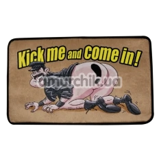 Килимок під двері Kick Me And Come In!, коричневий - Фото №1