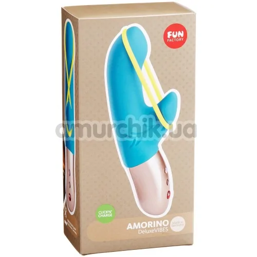 Вибратор Fun Factory Amorino DeluxeVibes, голубой