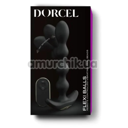 Анальный вибратор Dorcel Flexi Balls, черный