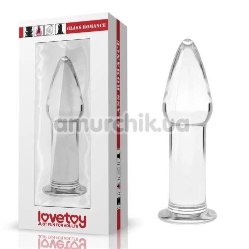 Анальна пробка Love Toy Glass Romance Dildo GS12, прозора