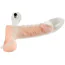 Насадка на пенис с вибрацией и кольцом для мошонки Crystal Clear Vibrating Sleeve With Ball Ring, прозрачная - Фото №5