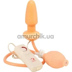 Анальный расширитель с вибрацией Butt Plug mit Pneumatik, телесный - Фото №1