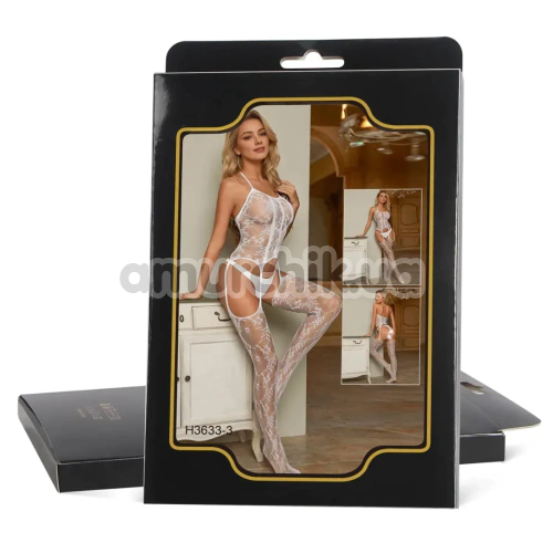 Комбінезон Star Night Naughty Bodystocking Fishnet Lace, білий