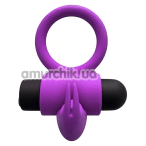 Ерекційне кільце з вібрацією Virgite Essentials Clitorial Vibrating Ring E9, фіолетове - Фото №1