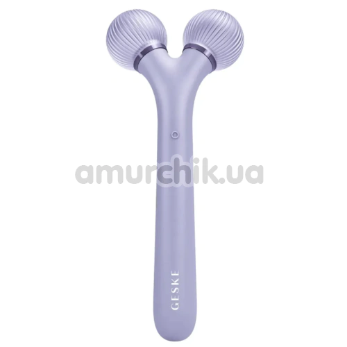 Ультразвуковий масажер для обличчя Geske Sonic Facial Roller 4 in 1, бузковий - Фото №1