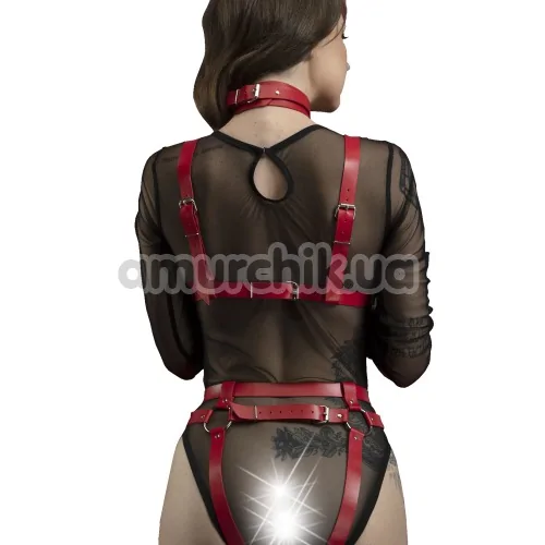 Портупея Feral Feelings Harness Bra, красная