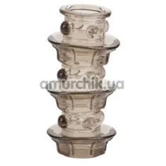 Насадка на пеніс Dr. Joel Kaplan Triple Stacker Beaded Girth Ring, сіра - Фото №1