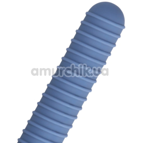 Вибратор Loveline Ribbed Mini Vibrator, синий