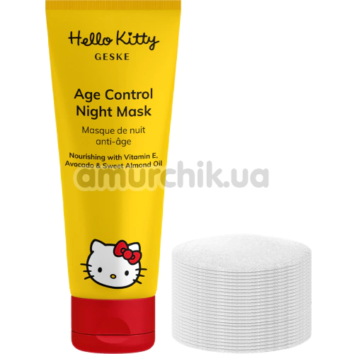 Антивікова нічна маска для обличчя GESKE Age Control Night Mask, 50 мл - Hello Kitty Head