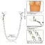 Зажимы для сосков Crystal Chain Nipple Clamps, серебряные - Фото №3