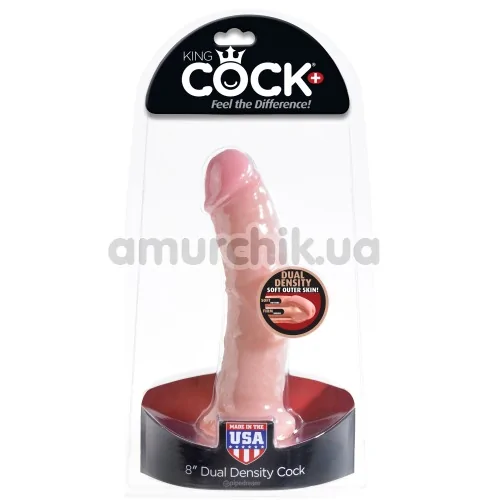 Фаллоимитатор King Cock Plus 8 Dual Density Cock, телесный