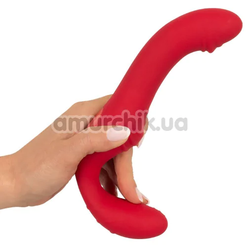Безремневий страпон з вібрацією Triple Teaser Remote Controlled Strapless Strap-On, червоний