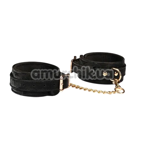 Фіксатори для ніг Liebe Seele Boudoir Amor Ankle Cuffs With Gold Hardware, чорні