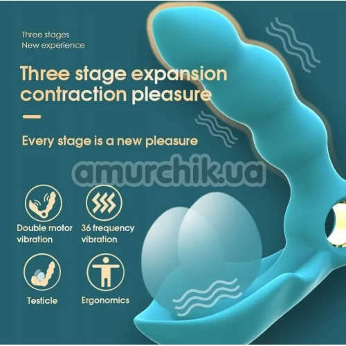 Вибростимулятор простаты Boss Series Angelo Male Prostate Triple Stimulation, черный
