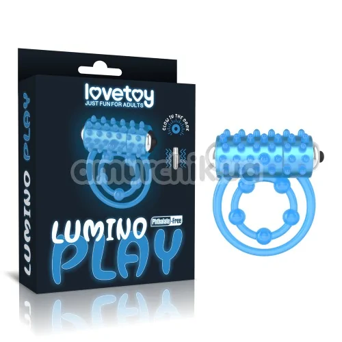 Виброкольцо для члена Lumino Play Vibrating Penis Ring LV343216, светящееся в темноте