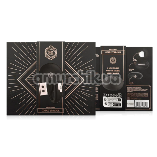 Вібратор Rosy Gold Nouveau Remote Control Couple Vibrator, чорний