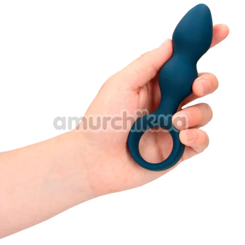 Анальная пробка Loveline Medium Teardrop Shaped Anal Plug, синяя