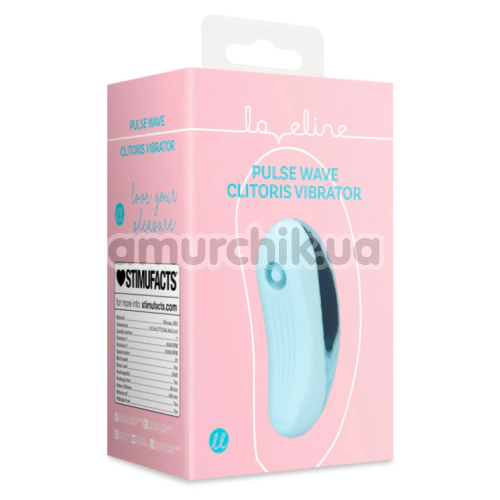 Кліторальний вібратор з пульсацією Loveline Pulse Wave Clitoris Vibrator, блакитний