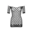 Платье Daring Intimates Deluxe Fence Net Off The Shoulder Minidress, черное - Фото №4