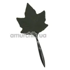 Шлепалка в виде кленового листочка Lockink Leather Whip Maple Leaf, зеленая - Фото №1