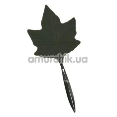 Шльопалка у вигляді кленового листочка Lockink Leather Whip Maple Leaf, зелена - Фото №1