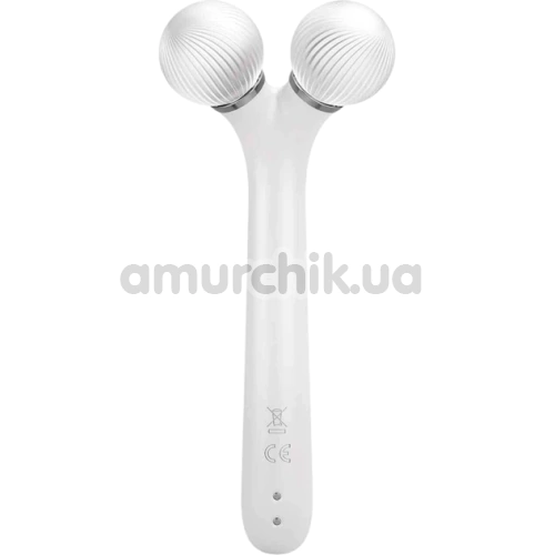 Ультразвуковий масажер для обличчя Geske Sonic Facial Roller 4 in 1, білий