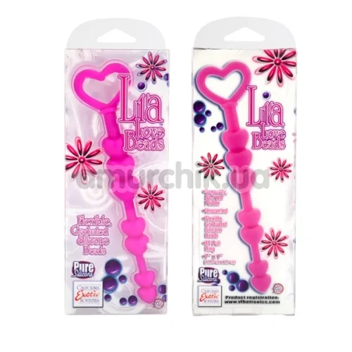 Анальний стимулятор Lia Love Beads, рожевий