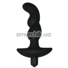 Вибростимулятор простаты Master Series Onyx Vibrating Silicone Anal Plug, черный - Фото №1