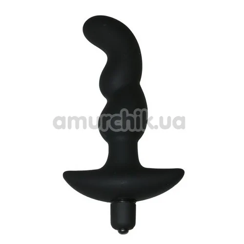 Вибростимулятор простаты Master Series Onyx Vibrating Silicone Anal Plug, черный - Фото №1
